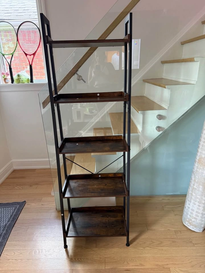 Industrial 5-Tier Ladder Bookshelf / Display Shelf - photo 3