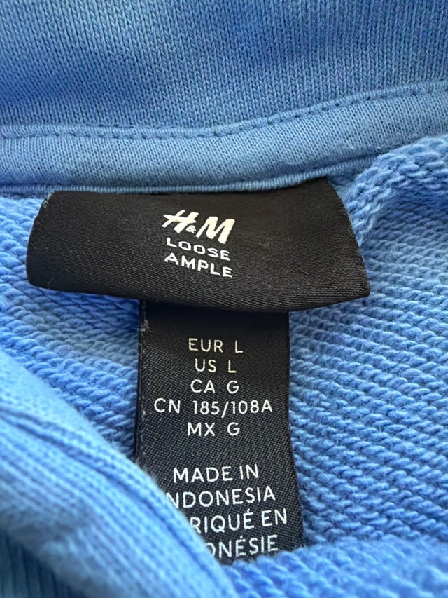 MENS H&M Light Blue Hoodie L - photo 3