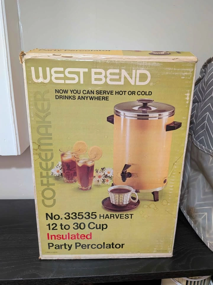 Vintage West Bend 30-Cup Party Percolator – Working, with Box & - photo 2