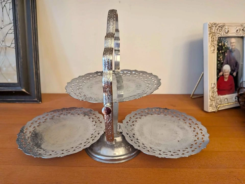 Vintage Silverplate Three-Tier Dessert Server