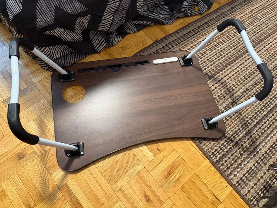 Modern Portable Laptop Desk / Bed Table with Phone & Tablet Hold - photo 3