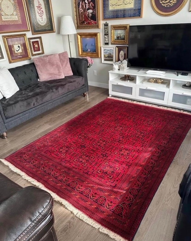 First Quality Afghan Bukhara Handmade Carpet - photo 2
