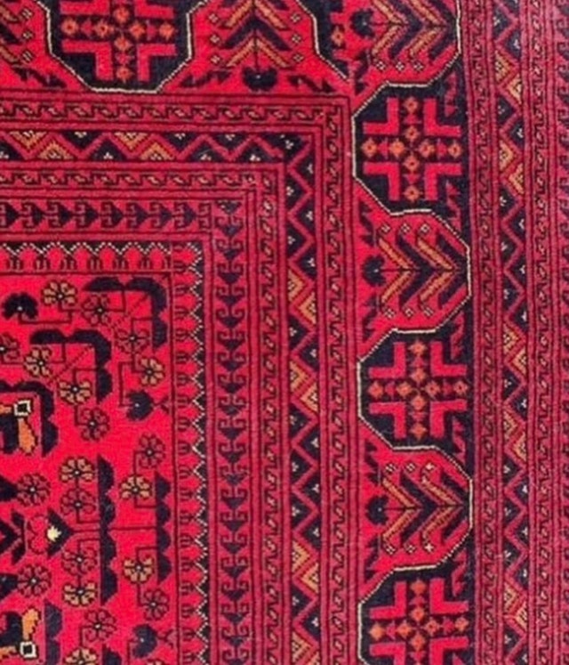 First Quality Afghan Bukhara Handmade Carpet - photo 5