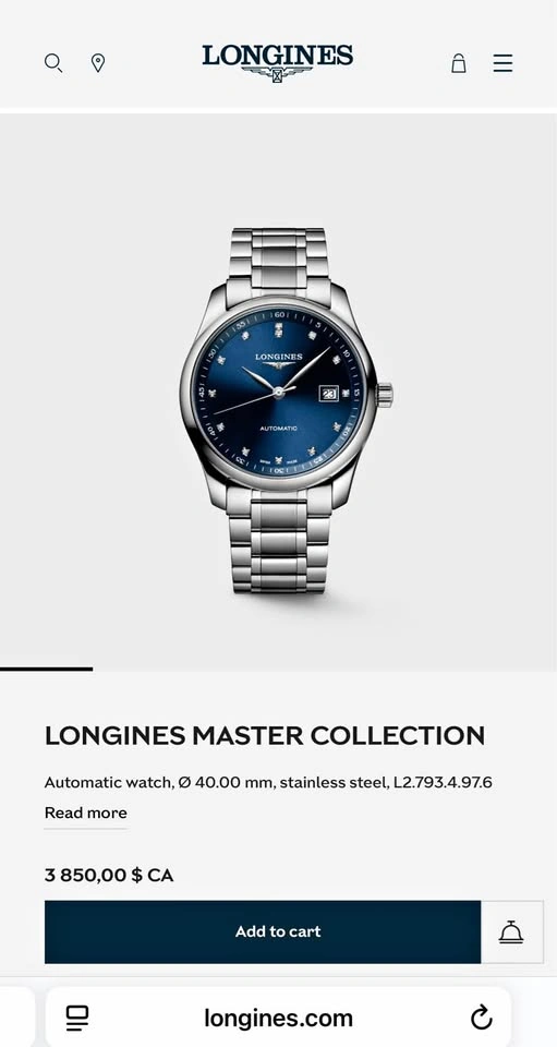 Longines Master Collection with Diamonds