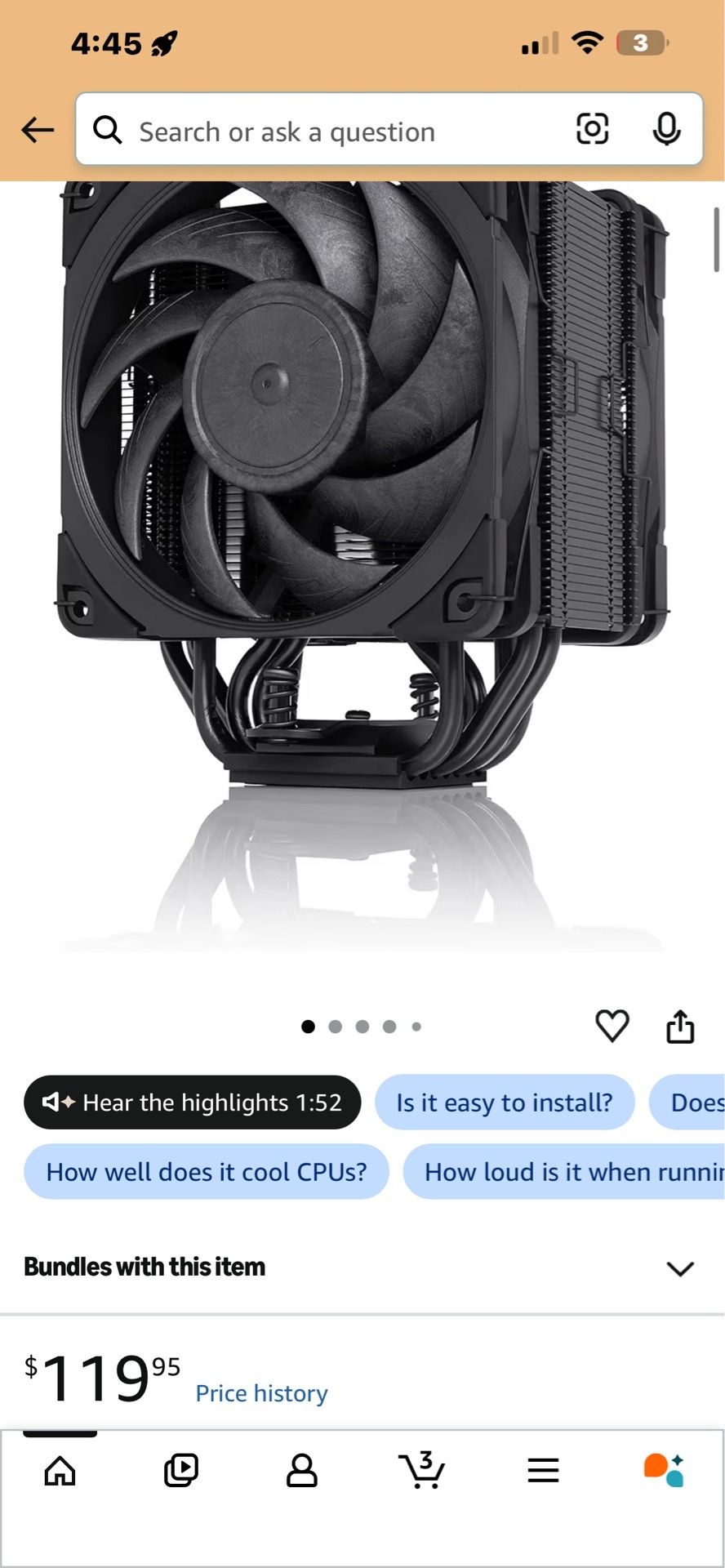 Noctua Black CPU Fan Cooler - photo 3