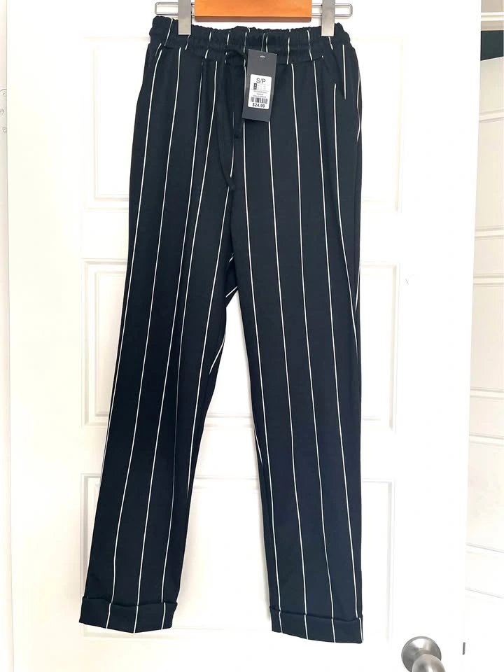 Brand New Black/White Stripe Pants