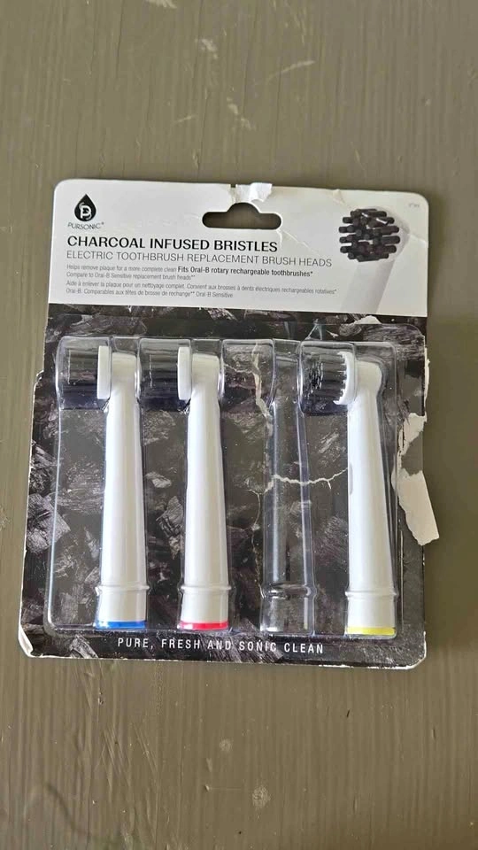 Pursonic Charcoal Infused Replacement Brush Heads (3 Pack)
