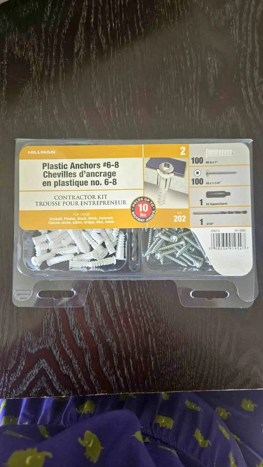 Brand New Hillman Anchor & Screw Contractor Kit (202 pcs)