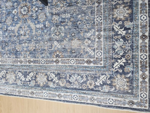 Blue and gold soft rug - photo 4