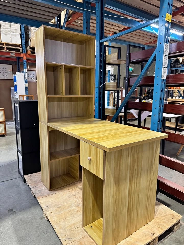 Modern Corner Computer Desk with Bookshelf and Drawer