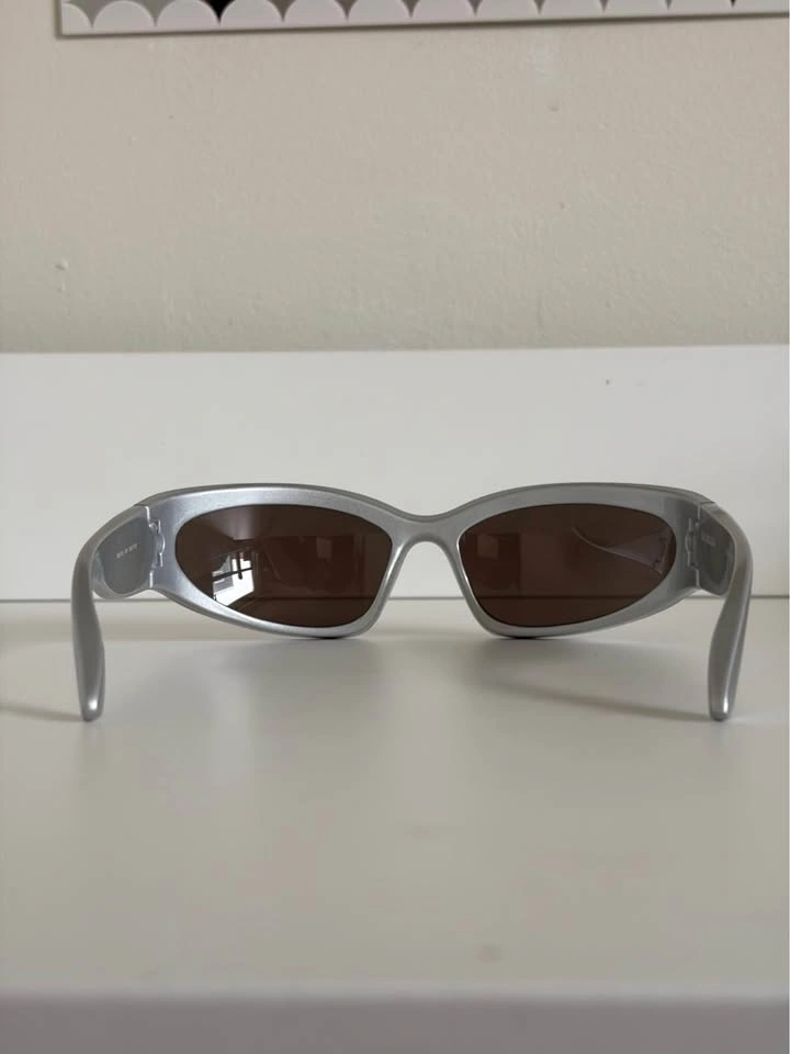 Silver Mirror Wrap Sunglasses - photo 2