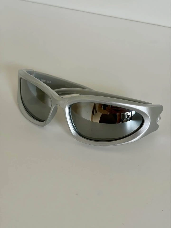 Silver Mirror Wrap Sunglasses - photo 5