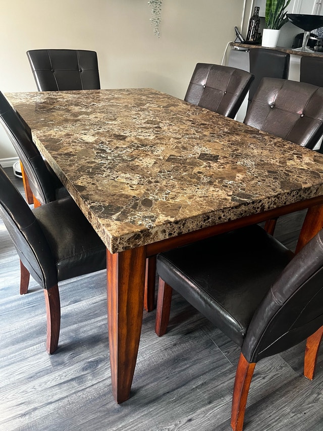Dining table with 6 chairs and server - photo 2