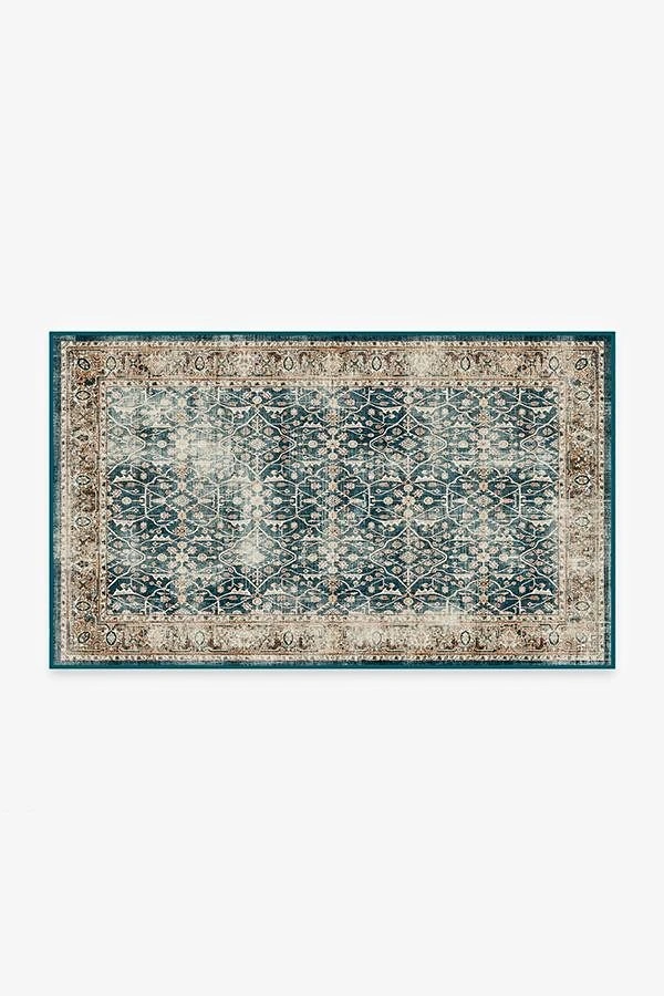 Celestine Teal Blue Rug 3'x5' Ruggable washable rug