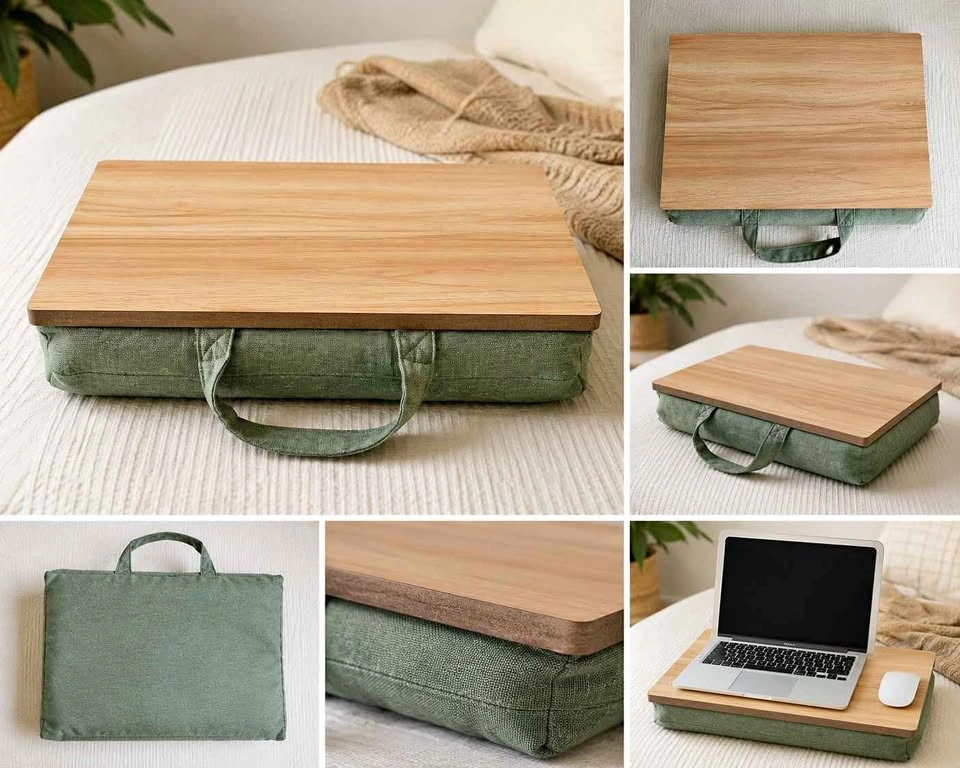 Laptop Lap Desk / Bed Desk with Cushion & Carry Handle