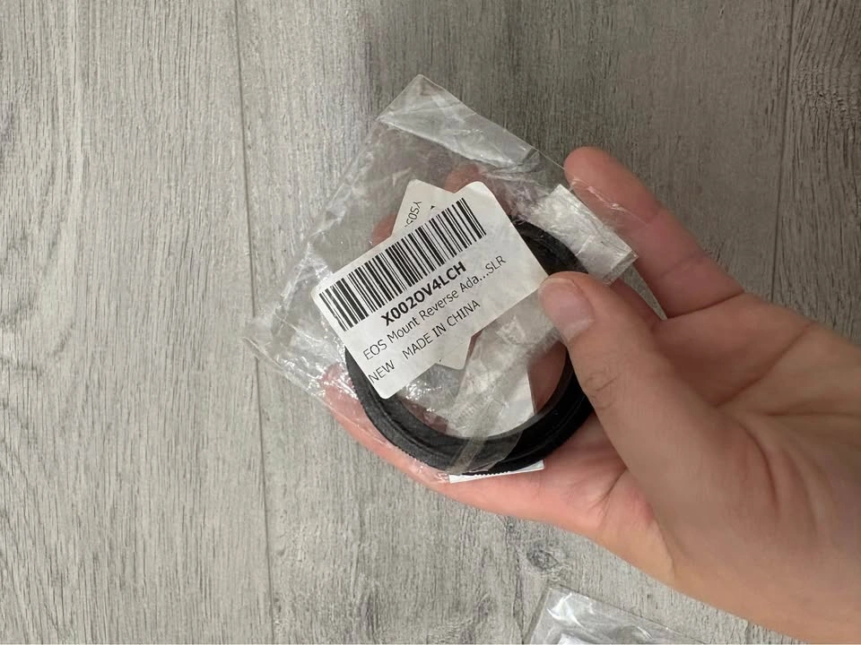50mm EOS mount reverse adapter camera