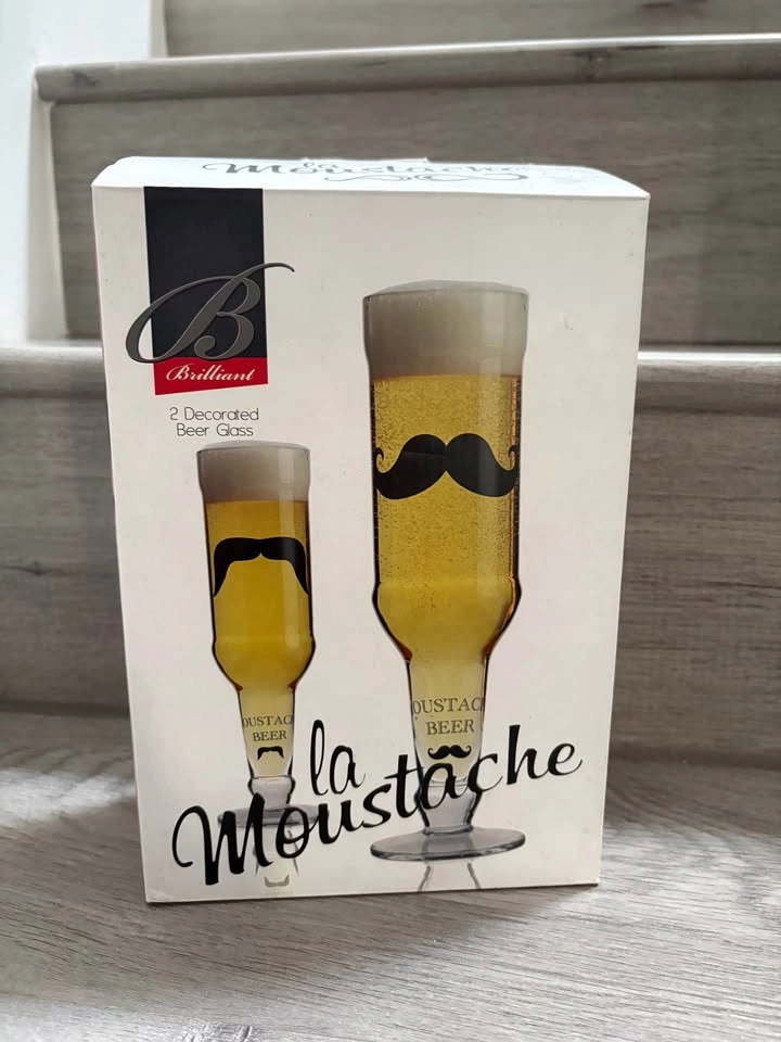 Mustache Beer glasses set of 2 - photo 2