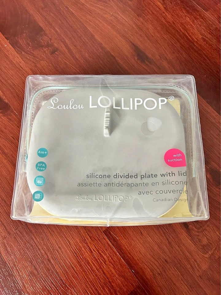 Loulou Lollipop Silicone Divided Plate with Lid – Like New