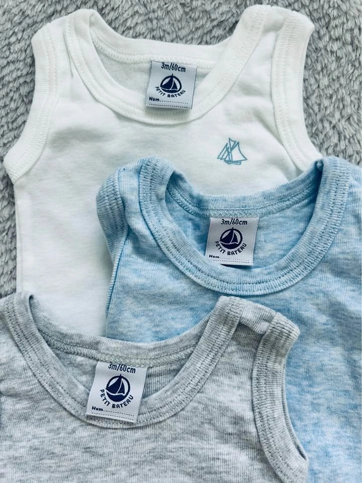 Petit Bateau Baby Bodysuits – 3M, 3-Pack (NWOT) - photo 2