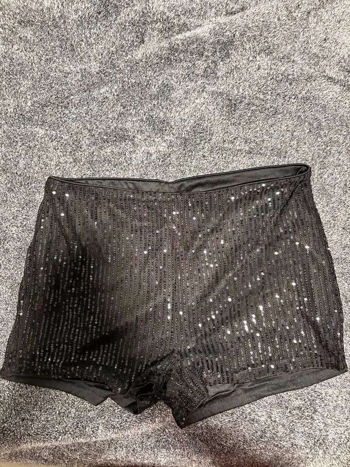 Black Sequin Shorts