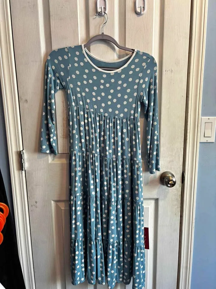 💙 Size M (8-10Y) KICKEE Kids Bamboo Dress – Brand New! thumbnail