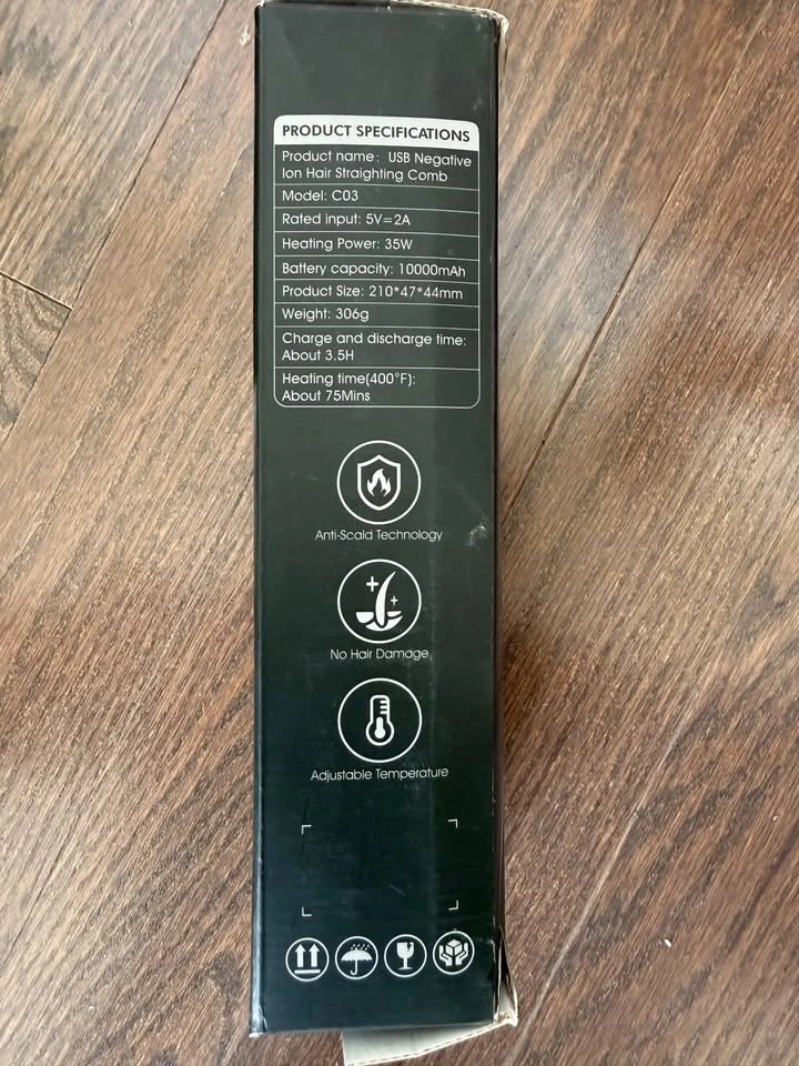 Hoprio Negative Ionic Hair Straightening Comb - photo 2