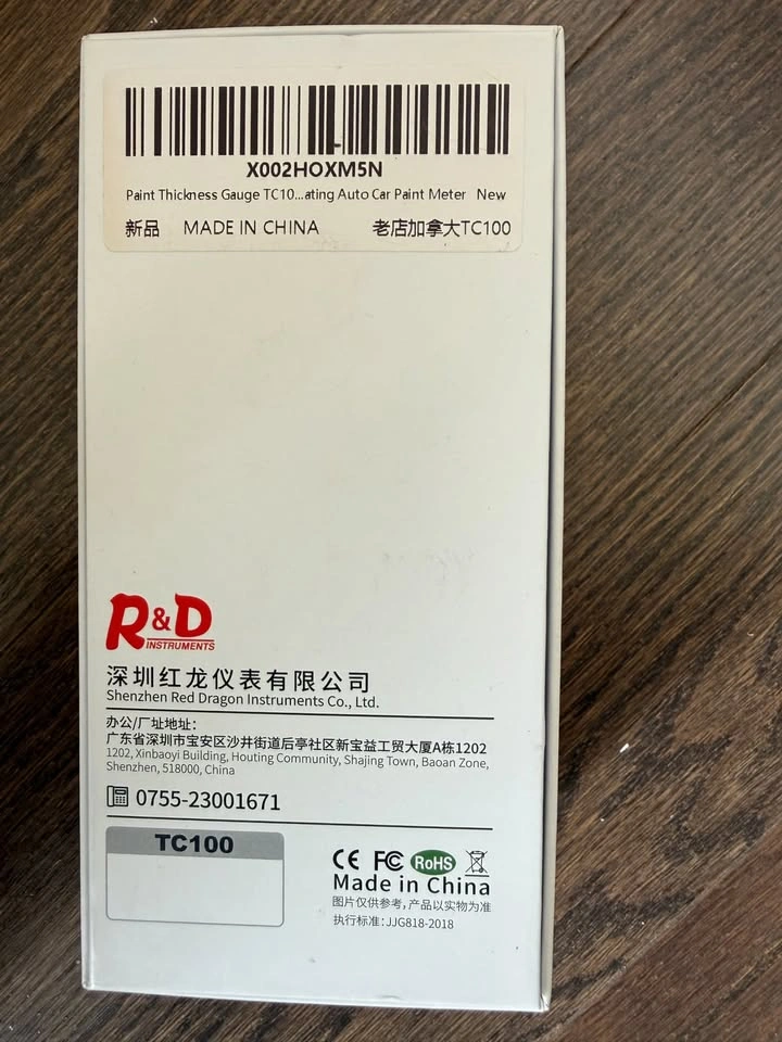 R&D Coating Thickness Gauge TC100 | Paint Thickness Meter - photo 2