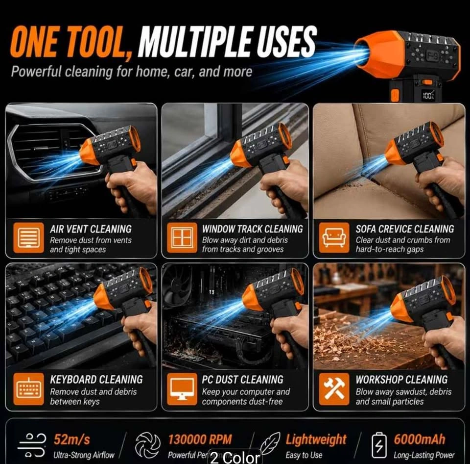 Mini Multifunctional Handheld Fan/Leaf Blower & Air Duster - photo 2