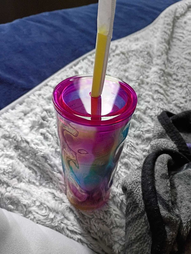 New Starbucks rainbow rippled molten gradient cold tumbler - photo 4