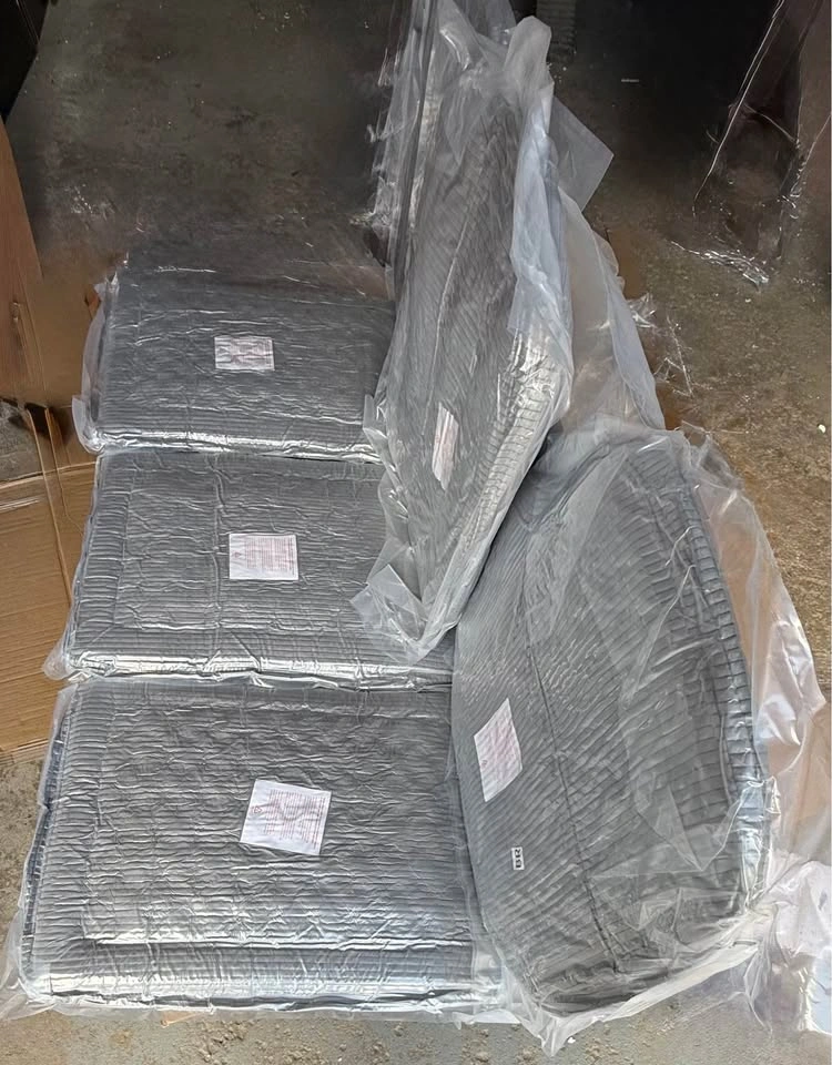 Grey Corduroy Armless 3-Seat Sofa Base 61x29" – Brand New - photo 4