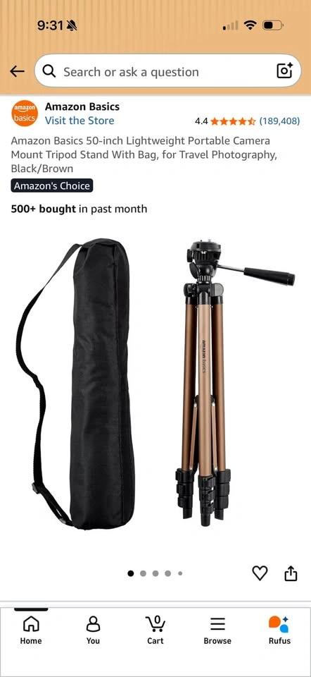 Amazon basics tripod and carry case - photo 3