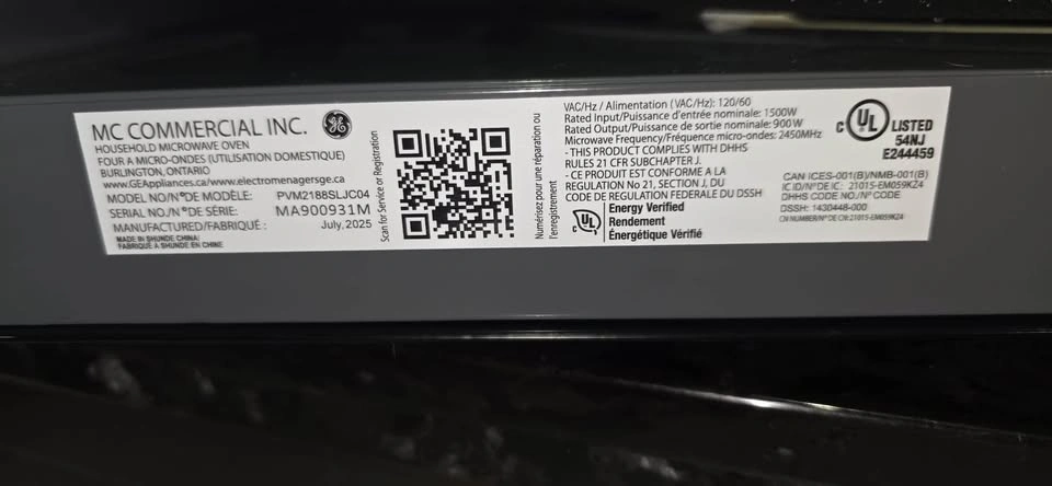 GE Over-the-Range Microwave - photo 3