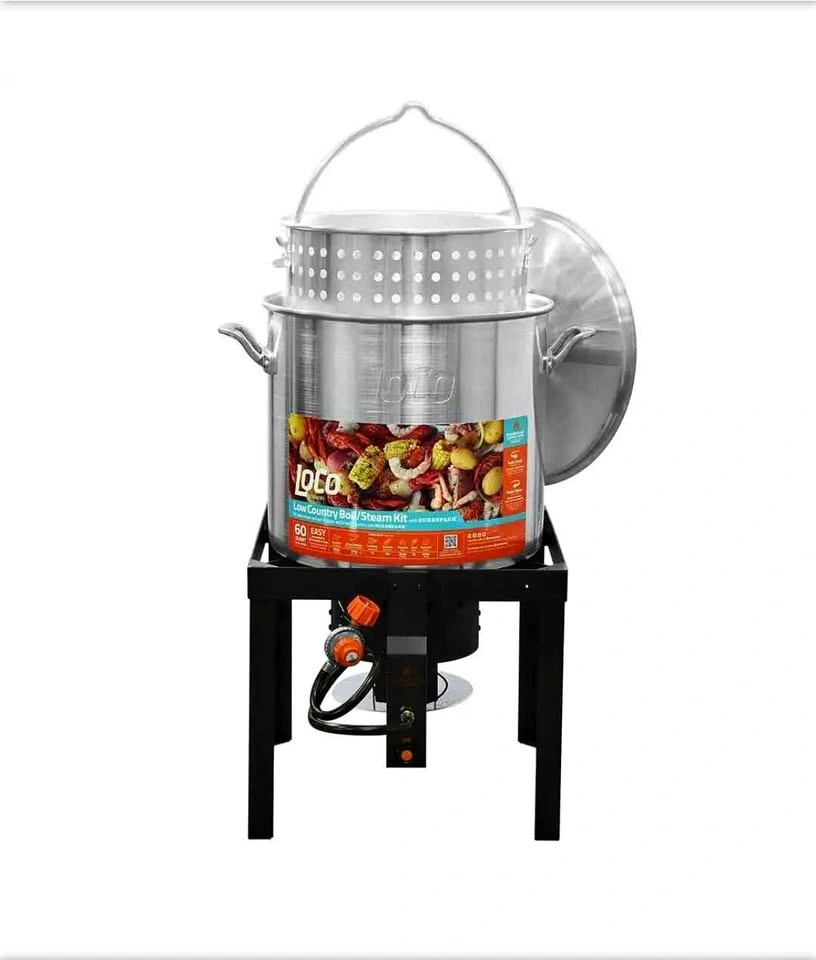 Aluminium boiler kit with basket and stand kit