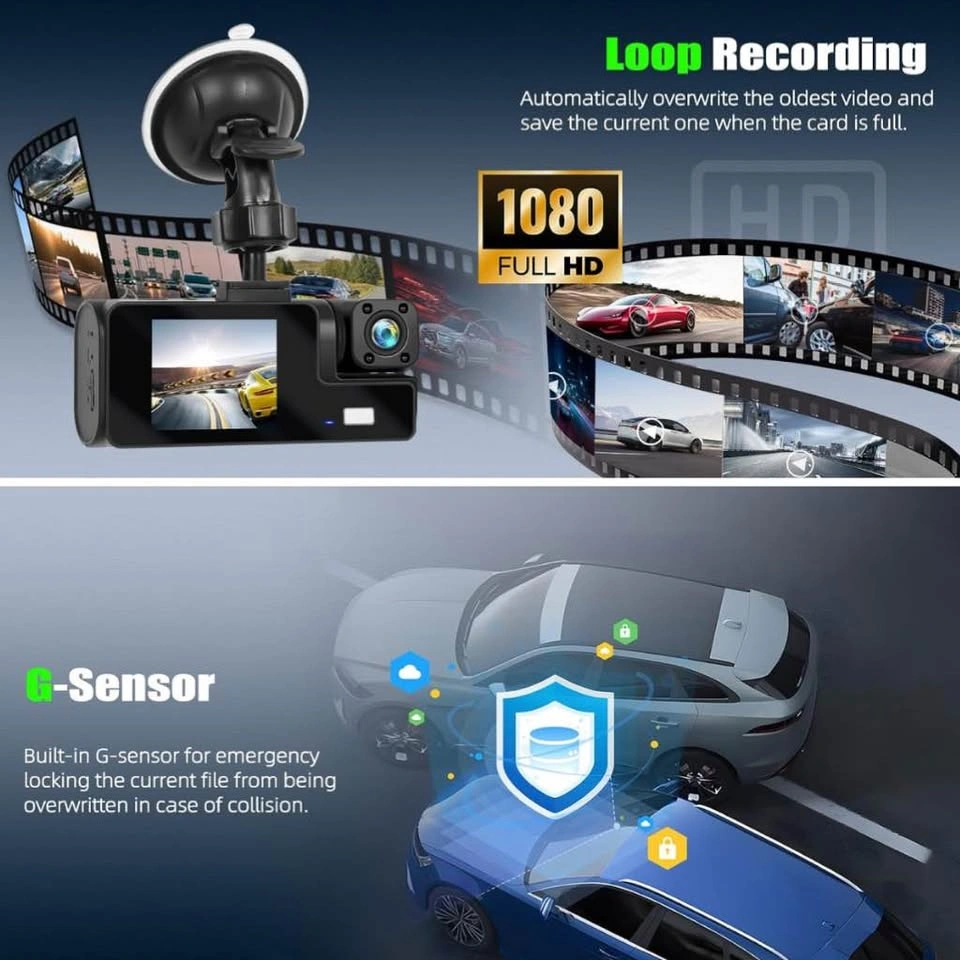 3-Channel Dash Cam – Front, Rear & Inside Camera - photo 4
