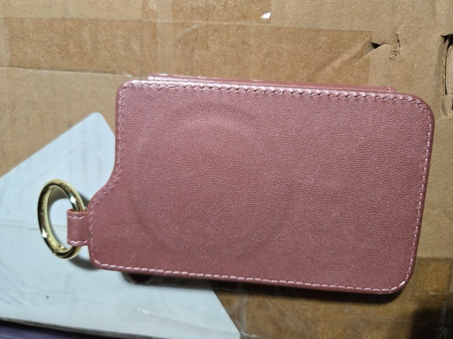 MagSafe Magnetic Wallet & Card Holder with Zipper Pocket – Pink - photo 2
