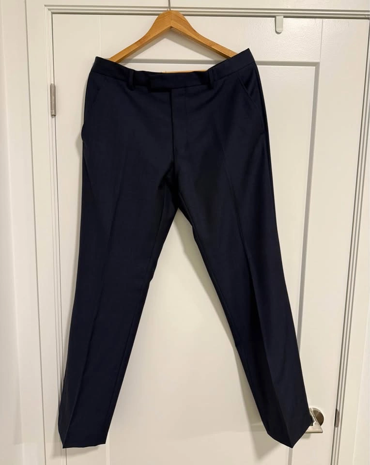 H&M Wool suit navy blue - 40 regular jacket, 34 pants - photo 3