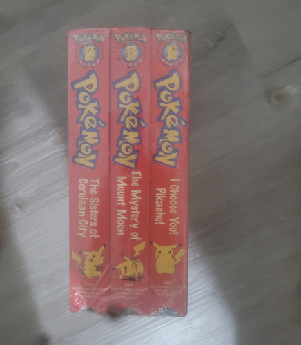Pokémon VHS Box Set Lot (3) I Choose You! Mystery of Mount Moon