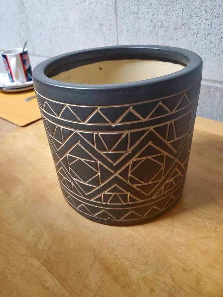 Geometric Ceramic Planter Pot