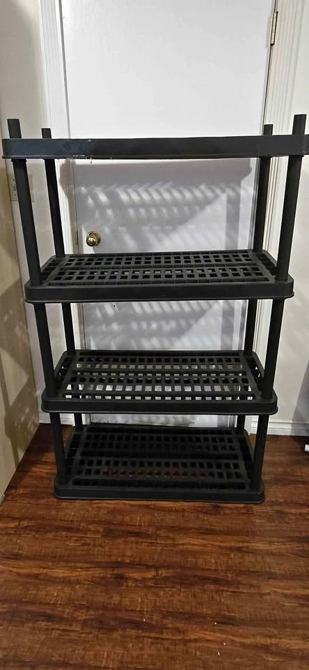 4-Tier Plastic Storage Shelving Unit