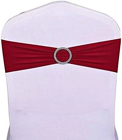 SINSSOWL Pack of 50PCS Elastic Slider Chair Sashes