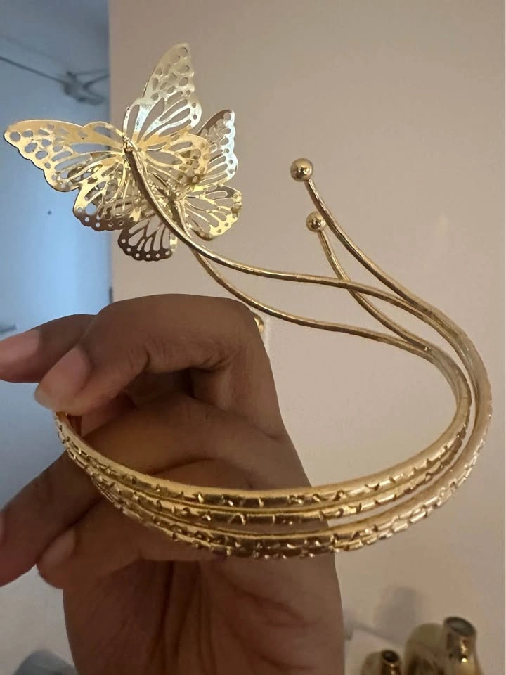 Golden butterfly curtain holder - photo 2