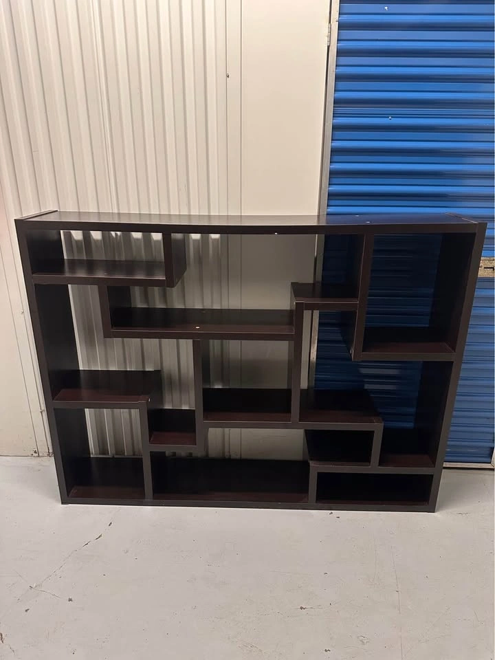 Modern Dark Brown Geometric Bookshelf (delivery available) - photo 5