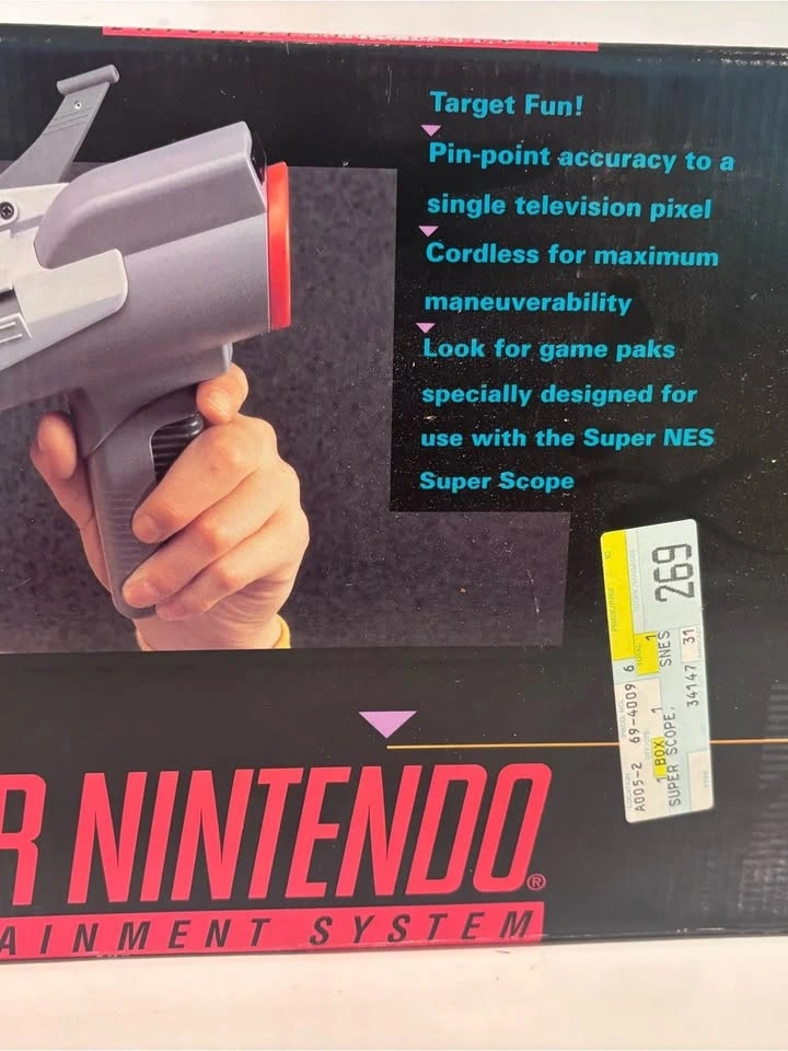 Nintendo SNES Super Scope Complete in Box CIB Receiver Manual Te - photo 4