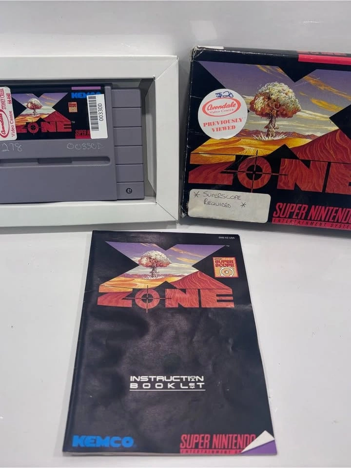 SNES Super Scope X-Zone & Bazooka Blitzkrieg CIB - photo 3