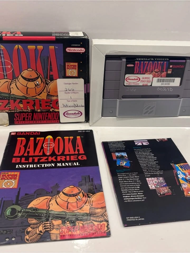 SNES Super Scope X-Zone & Bazooka Blitzkrieg CIB - photo 4