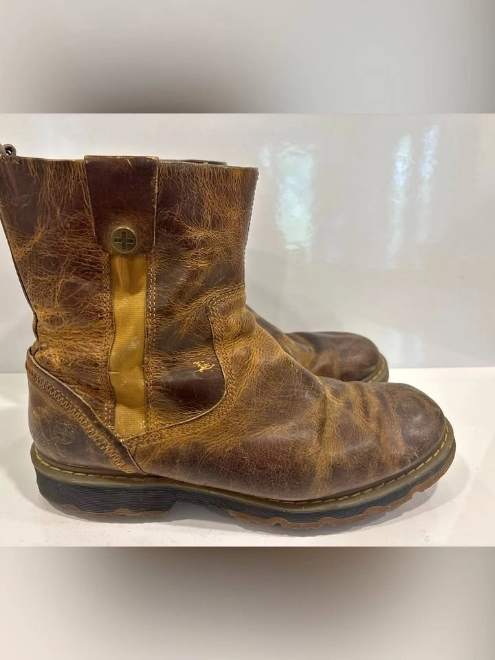 Vintage Dr. Martens Slip On Brown Leather Boots Mens 12