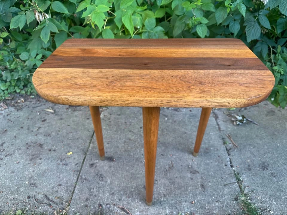 Pair of Solid Walnut MCM Side / End Tables – Just Completely Ref - photo 3