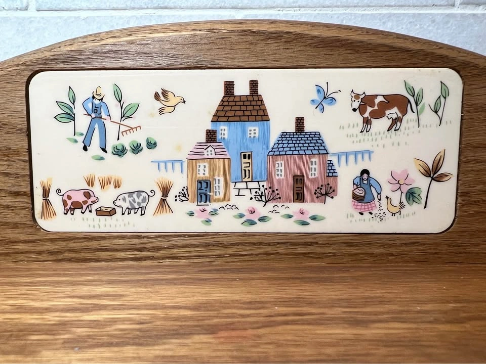 Vintage 1980s Heartland Oak Paper Towel Holder & Shelf - photo 3