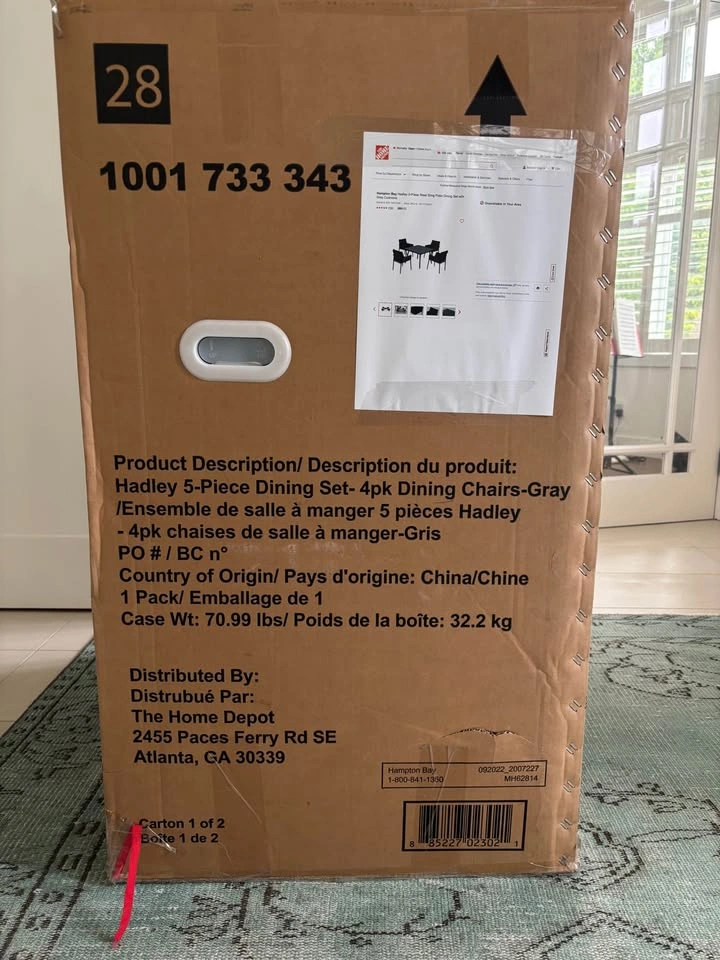 New in-box Hampton Bay hadley 5-pc patio set (retails 900) - photo 2