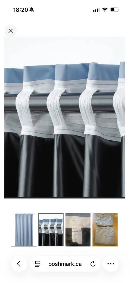 IKEA BENGTA Blackout Curtains – Light Blue (83" × 98") | 3 Avail - photo 2